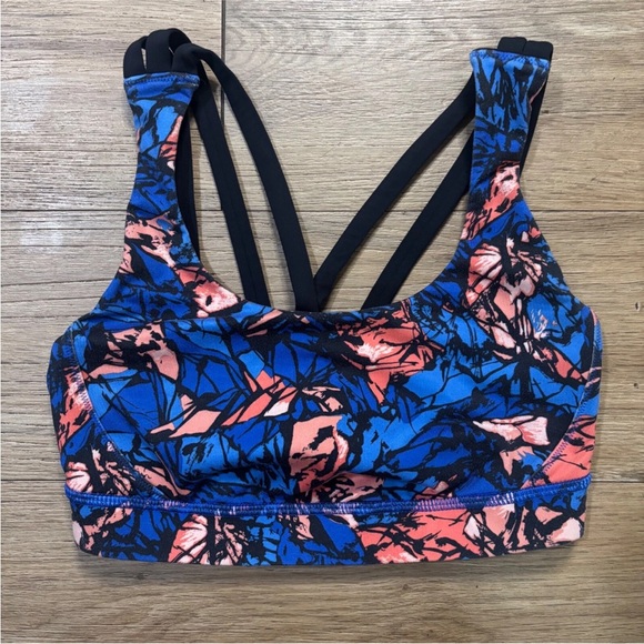 Lulus Other - Lululemon Energy Bra (Exhale)Mini Paint Storm Harbor Blue Multi / Black Women 4